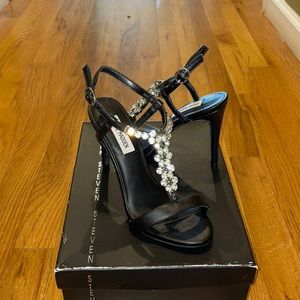 Sexy rhinestone heeled sandals